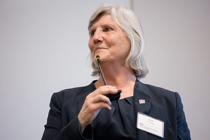 Dean Ann Murphy speaks during an event at Metropolitan State University of Denver.