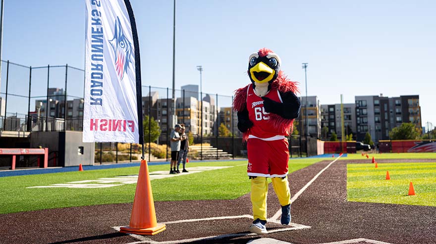 Participants run through Auraria Campus at the annual Roadrunner 5k