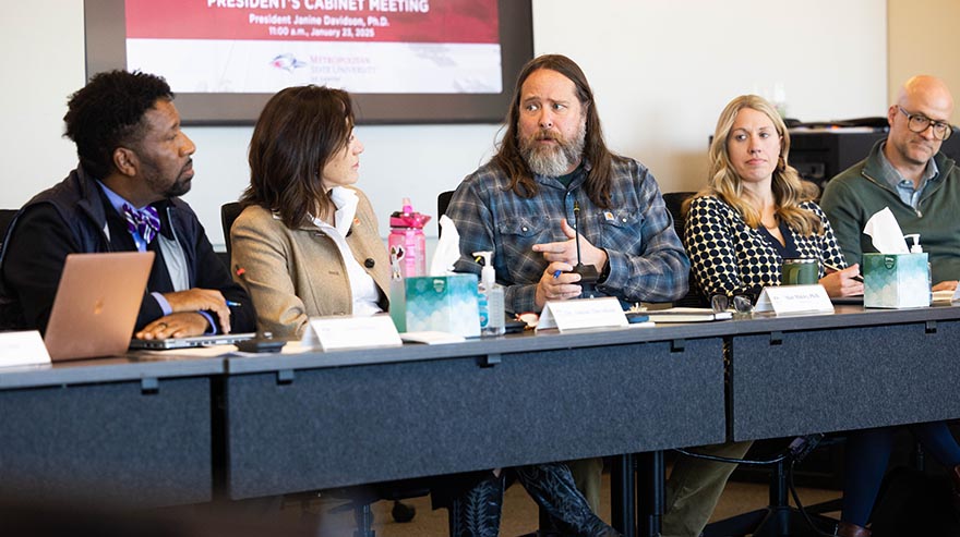 Interim Provost Interim Provost and Executive Vice President of Academic Affairs Matt Makley, Ph.D., speaks at President's Cabinet on Jan. 25, 2025