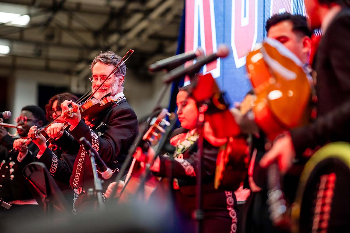 Mariachi Ensemble plays at event