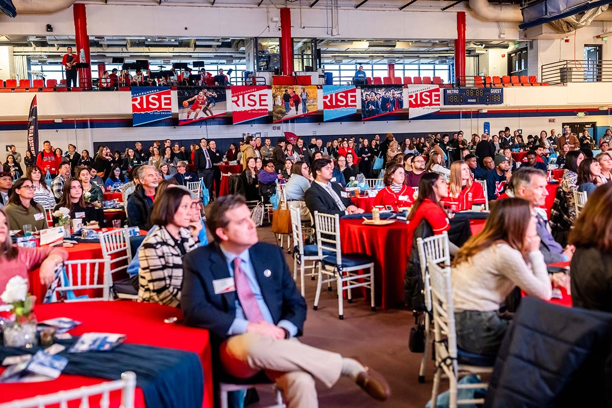 The Roadrunners Rise campaign launch party at the Auraria Events Center on Feb. 19, 2025.