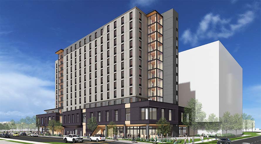 Student housing rendering