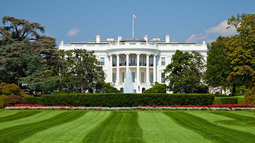 The White House in Washington D.C., the South Gate