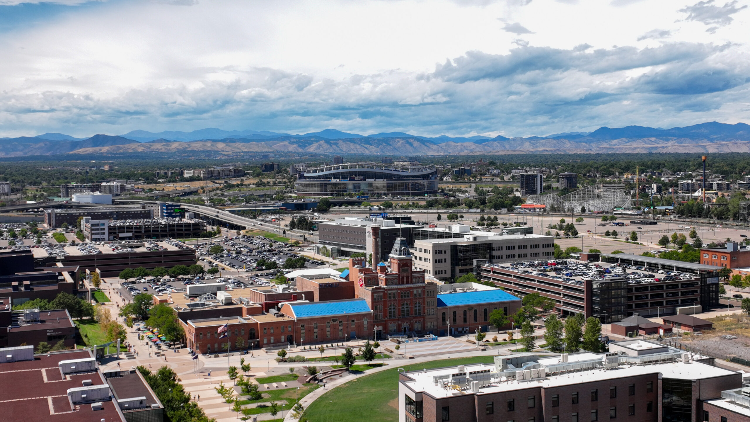 Aerial photos of west side of Auraria campus