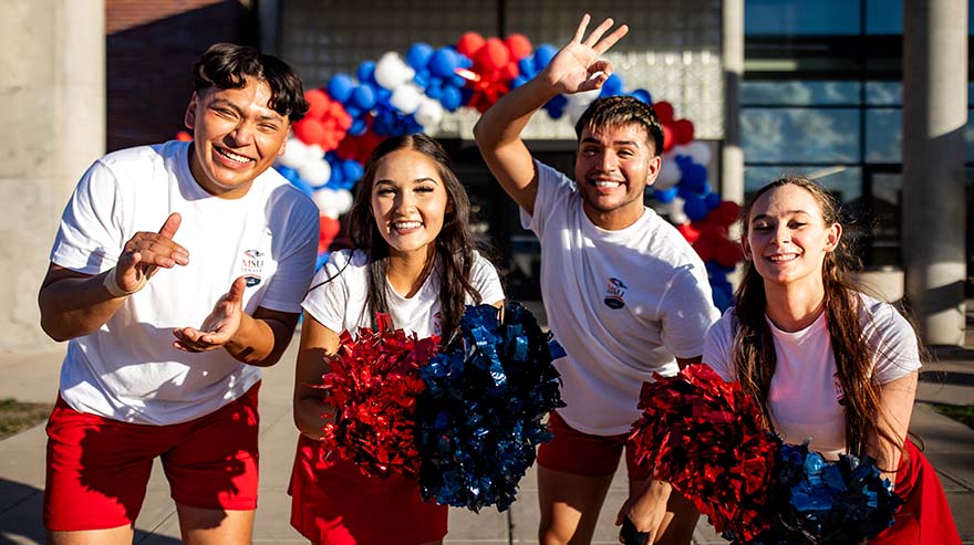 Members of the MSU Denver cheer squad at Convocation 2024