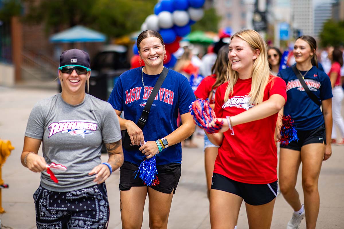 Smiling students at convocation