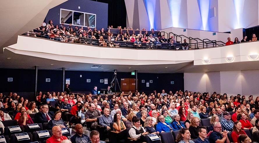 MSU Denver staff and faculty at the Welcome Back event