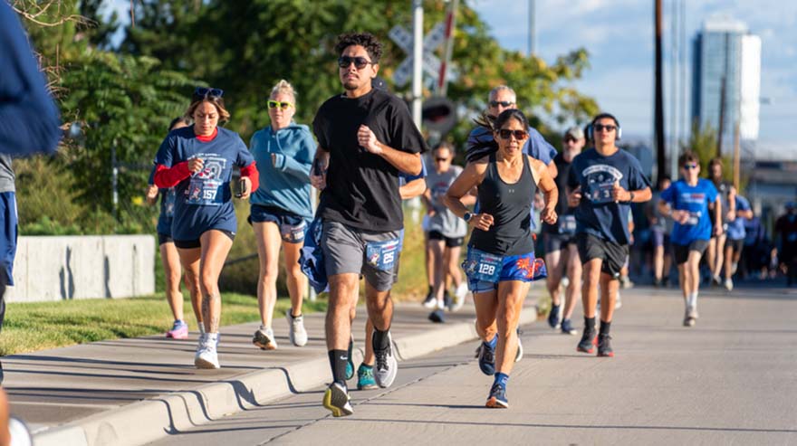 Roadrunners run through Auraria Campus at the 10th annual Roadrunners 5k.