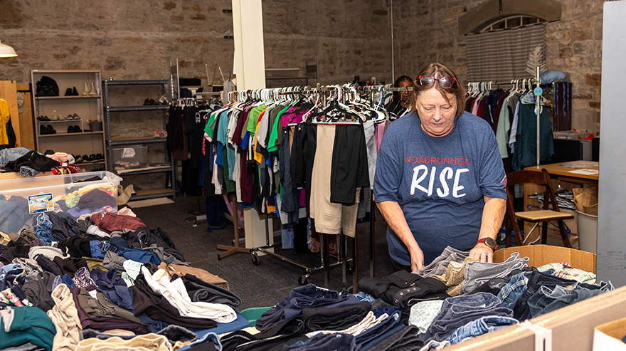 MSU Denver staff members take part in Roadrunners Give Back Day in the Tivoli