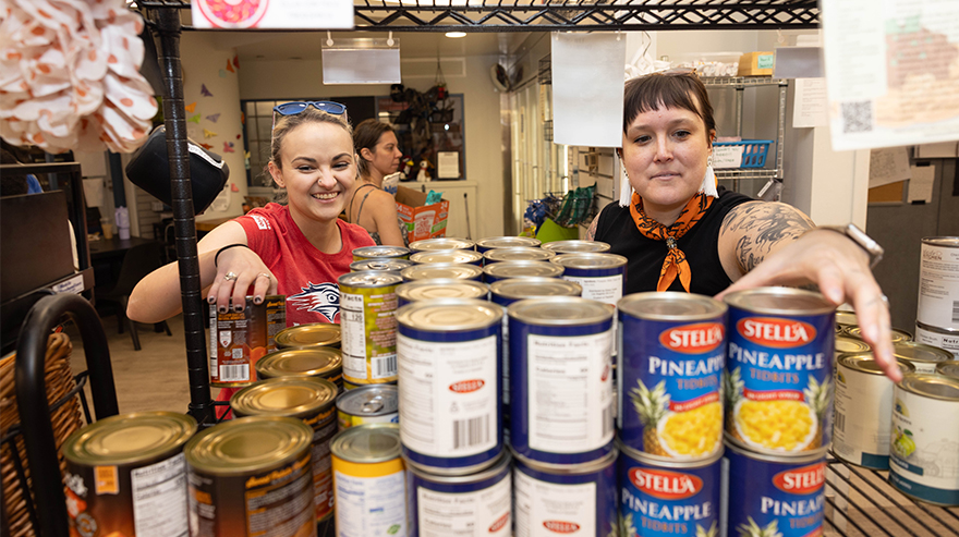 MSU Denver staff members take part in Roadrunners Give Back Day in the Tivoli